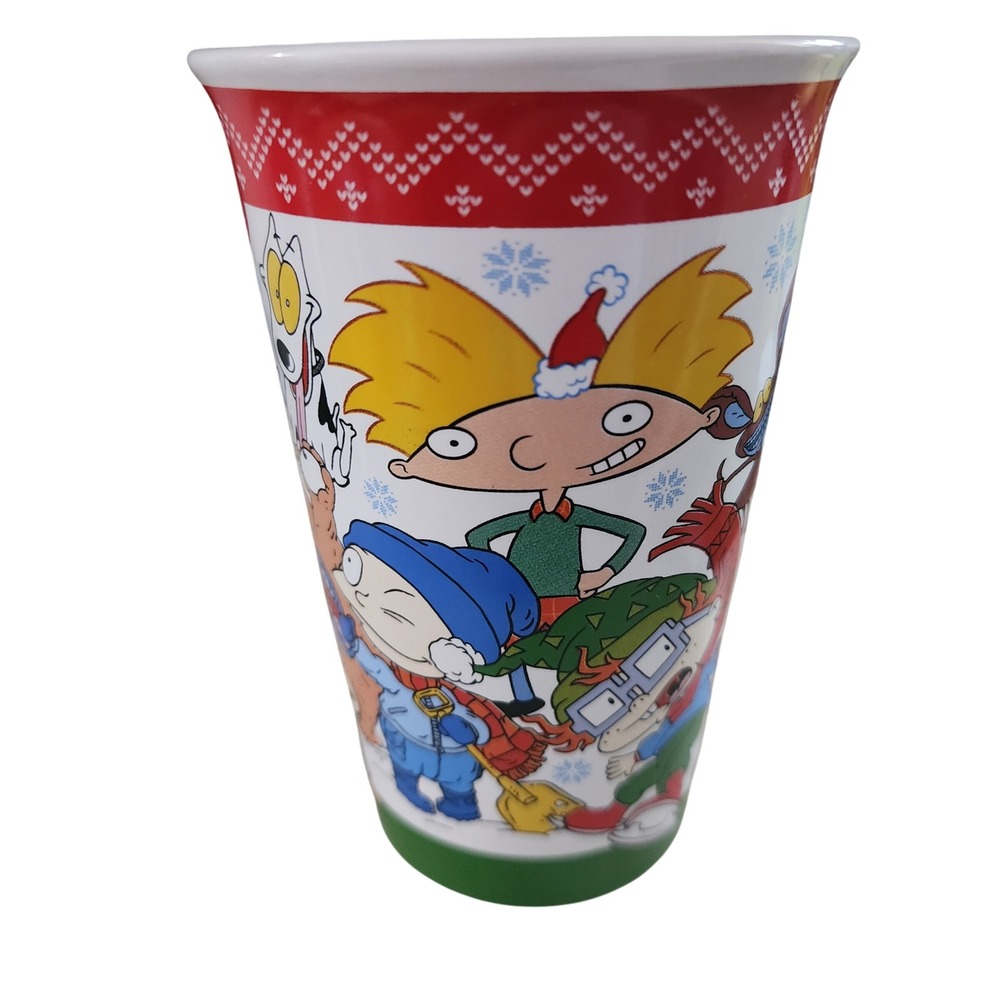 Nickelodeon Christmas Ceramic Tumbler‎ 90s Nicktoons Rugrats Hey Arnold 2018 Cup